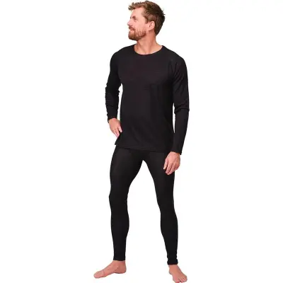 Nordfjell THE Merino Baselayer Set M Black Black L