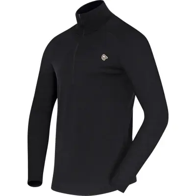 Norrøna Men's Femund PureUll Zip Neck Caviar Black