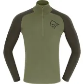 Norrøna Men's Femund PureUll Zip Neck Loden Green