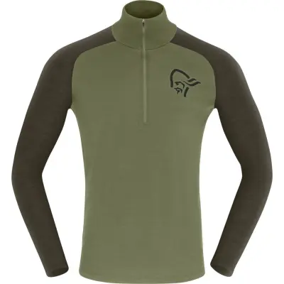 Norrøna Men's Femund PureUll Zip Neck Loden Green