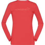 Norrøna Women's Falketind Equaliser Merino Round Neck Paprika