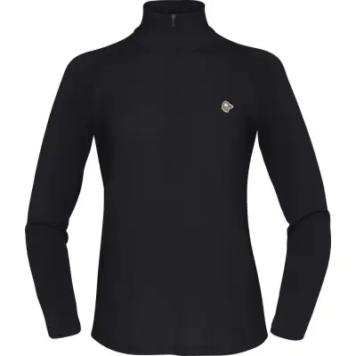 Norrøna Women's Femund PureUll Zip Neck Caviar Black