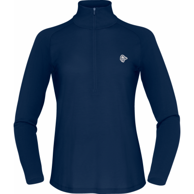 Norrøna Women's Femund pureUll Zip Neck Indigo Night