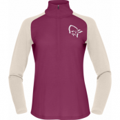 Norrøna Women's Femund pureUll Zip Neck Violet Quartz
