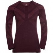 Odlo Kinship Warm Bl Top Crew Neck L/S Women Winetasting Melange