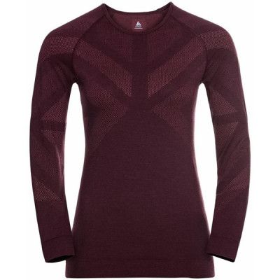 Odlo Kinship Warm Bl TopCrew Neck L/S Women Winetasting Melange