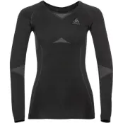 Odlo W Top Cn L/S Fundamentals Black/Graphite Grey