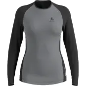 Odlo Women's Performance Wool 150 Base Layer Grey Melange - Dark Grey Melange