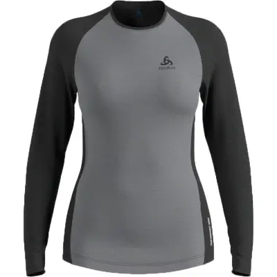 Odlo Women's Performance Wool 150 Base Layer Grey Melange - Dark Grey Melange