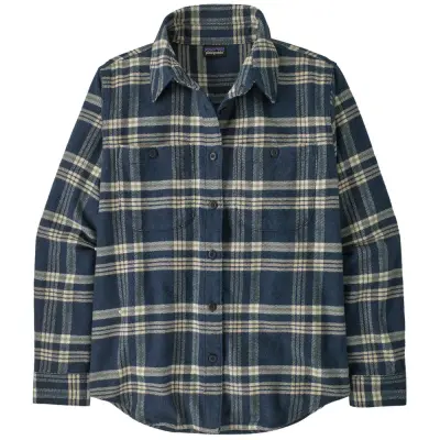 Patagonia W's Fjord Flannel Shirt Old Spruce: Sunken Blue