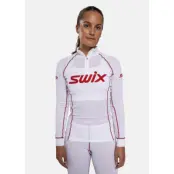 Racex Classic Half Zip W, Bright White/Swix Red, Xl, Funktionsunderställ