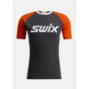 Racex Classic Short Sleeve M, Magnet/Fiery Red, S, Funktionsunderställ