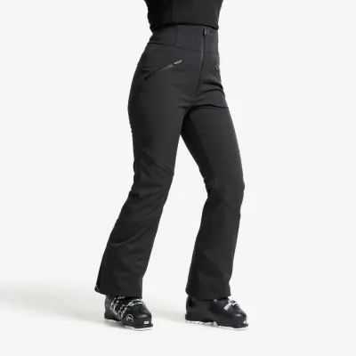 Raise Softshell Ski Pants Dam Black, Storlek:2XS