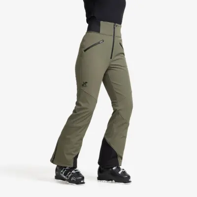 Raise Softshell Ski Pants Dam Kambaba Green, Storlek:2XS
