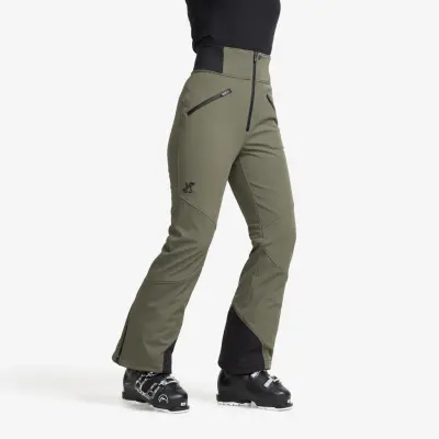 Raise Softshell Ski Pants Dam Kambaba Green, Storlek:M