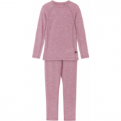 Reima Kids' Thermal Set Kinsei Grey Pink