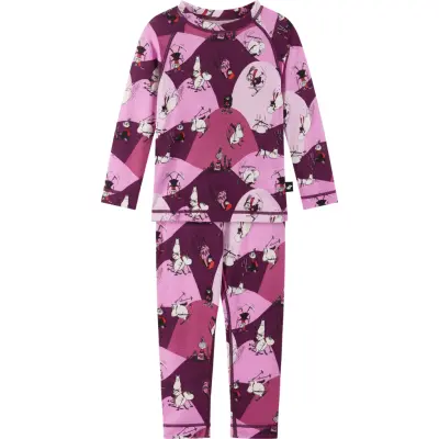 Reima Kids' Thermal Set Moomin Trivsam Rose Pink