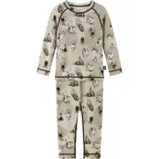 Reima Kids' Thermal Set Moomin Trivsam Sandy Beige