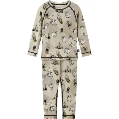 Reima Kids' Thermal Set Moomin Trivsam Sandy Beige