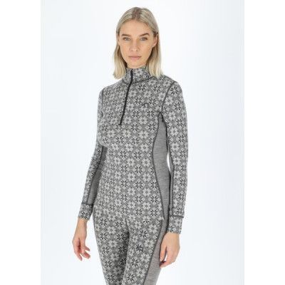 Rose Half Zip, Dove, S,  Ullunderställ