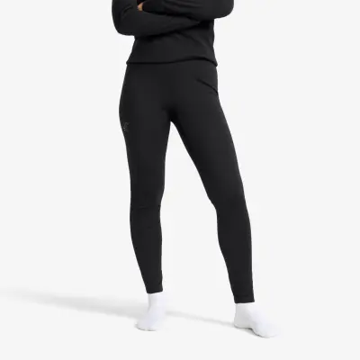 Route Merino Light Base Layer Pants Dam Black, Storlek:L
