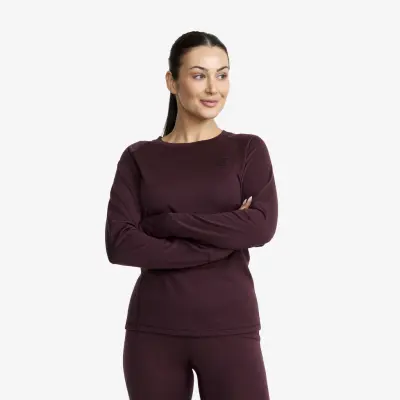 Route Merino Light Base Layer Top Dam Winetasting, Storlek:XS