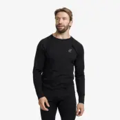 Route Merino Light Base Layer Top Herr Black, Storlek:XL