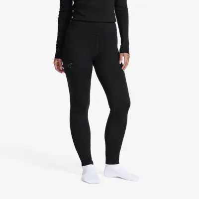 Route Merino Warm Base Layer Pants Dam Black, Storlek:3XL