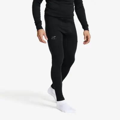 Route Merino Warm Base Layer Pants Herr Black, Storlek:S