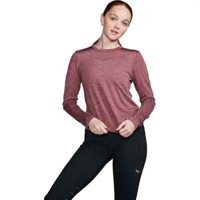 Saucony Women's Peregrine Merino Long Sleeve Terra Heather