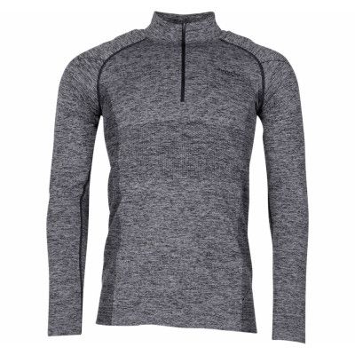 Seamless Performance Halfzip S, Grey Melange, S/M,  Swedemount