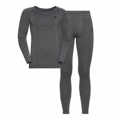 Set Long Performance Evolution, Odlo Steel Grey - Odlo Graphit, M,  Underställströjor