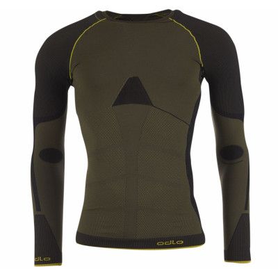 Shirt L/S Crew Neck Evolution, Four Leaf Clover - Black, S,  Odlo