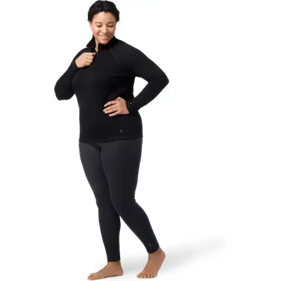 Smartwool Women's Classic Thermal Merino Base Layer 1/4 Zip Boxed Black