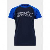 Steady T-Shirt Jr, Olympian Blue, 128,  Swix Längdkläder