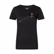 Super.natural Gipfelglück Tee Women Jet Black Melange/Gold