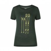 Super.natural Skiing Tee Women Deep Forest/Illuminating