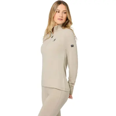 super.natural Women´s Tundra175 Zip 1/4 Bunny White Pepper/various
