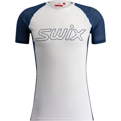Swix Men's RaceX Light Short Sleeve Bright White/Lake Blue