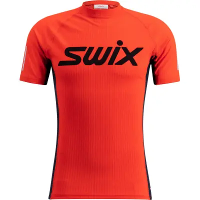 Swix Men's Roadline RaceX Short Sleeve Fiery Red/Dark Navy