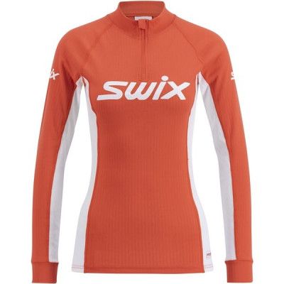 Swix Racex Bodyw HalfzipW Cayenne/Bright White
