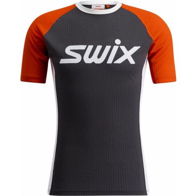 Swix Men's Racex Classic Short Sleeve Magnet/Fiery Red