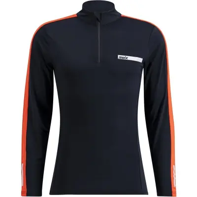 Swix Roadline NTS Half Zip Baselayer Top M Black/Fiery Red