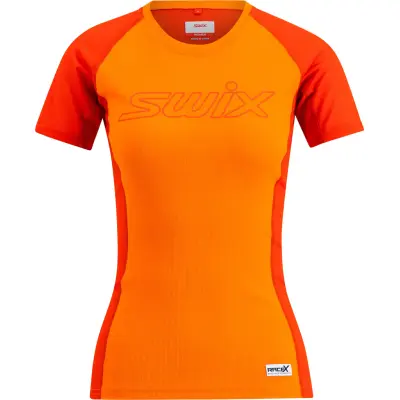 Swix Women's RaceX Light Short Sleeve Sunrise/Fiery Red