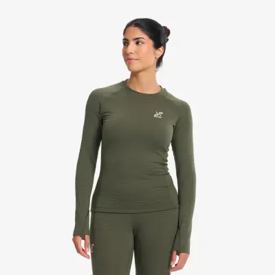 Tour Thermal Base Layer Top Dam Kambaba Green, Storlek:M