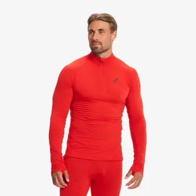 Tour Thermal Half-zip Base Layer Top Herr Aura Red, Storlek:M