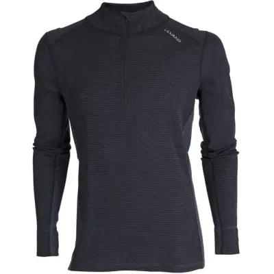 Ulvang M's Rav 100% Turtle Neck with Zip Black/Granite
