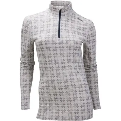 Ulvang W's Maristua Turtle Neck with Zip Vanilla/Grey Melange