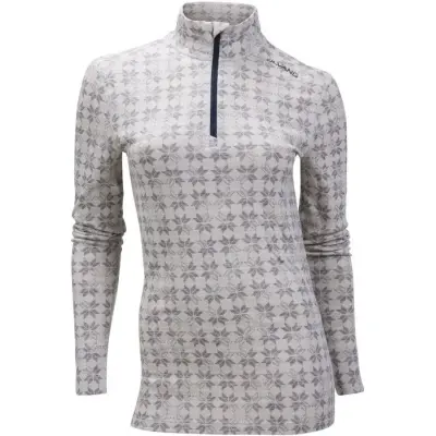 Ulvang W's Maristua Turtle Neck with Zip Vanilla/Grey Melange