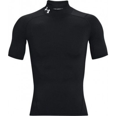 Under Armour Men's HeatGear Compression Mock Short Sleeve Black/White
